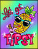 Lets Get Tipsy; Pineapple Notebook/Journal; Pineapple Party Supplies: Cute Summer Journal For Writing; Pineapple Accessories/Pineapple Gifts For Women