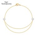 [NeeGee] 14K GOLD 트윈 큐빅 체인 팔찌