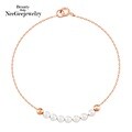 [NeeGee] 14K PINK GOLD 라인 진주 볼 팔찌
