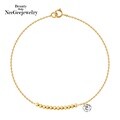 [NeeGee] 14K GOLD 심플 동글이 큐빅 팔찌