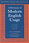 A Dictionary of Modern English Usage