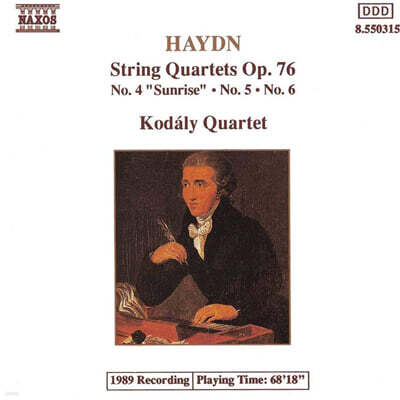 Kodaly Quartet 하이든: 현악 사중주 4번 "일출", 5, 6번 (Haydn: String Quartets Op.76 No.4 'Sunrise', Nos. 5, 6)