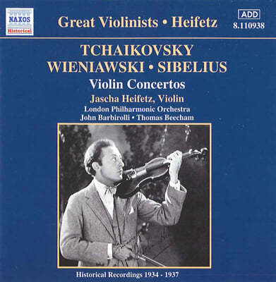 Jascha Heifetz 차이코프스키 / 비에니아프스키 / 시벨리우스: 바이올린 협주곡 - 하이페츠 (Tchaikovsky / Wieniawski / Sibelius: Violin Concertos) 