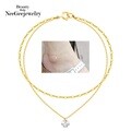 [NeeGee] 14K GOLD 포인트 레이어드 2줄 체인 발찌