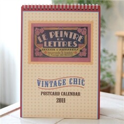 [35% 할인] 2011 Vintage Chic Postcard Calendar + 엽서10종 증정