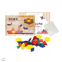 퍼즐리아 나무패턴블럭(종이케이스) : 유아용활용카드 + 124조각 + 대칭거울