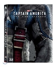 캡틴 아메리카: 퍼스트 어벤져 (2Disc 3D+2D 풀슬립 A2 스틸북 한정판) : 블루레이