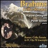 Karine Georgian 브람스: 첼로 소나타 곡집 - 캐린 조르지안, 파벨 길리로프 (Brahms: Cello Sonatas Op.38, 99 & Violin Sonata for Cello Op.78)