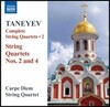 Carpe Diem String Quartet 세르게이 타네예프: 현악 사중주 전곡 2집 - 2번, 4번 (Sergei Taneyev: Complete String Quartets 2 - Op.5, Op.11)