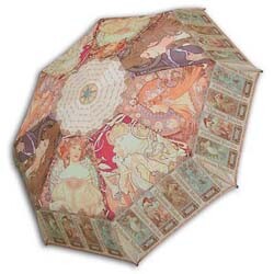 HelloRaincats 명화-무하콜렉션 5단미니 우산