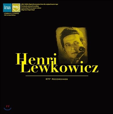 Henri Lewkowicz 앙리 레브코비츠 프랑스 국립 방송국  레코딩 (RTF Recording) [LP]