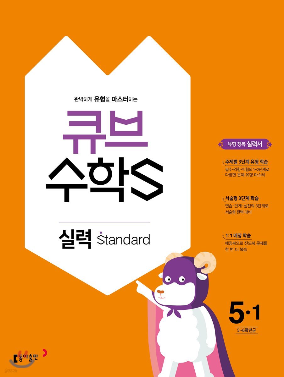 큐브수학S 실력 standard 5-1 유형 정복 실력서 (2018년)