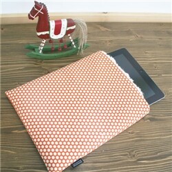 아이패드 파우치-ipad sleeve-cute dot (orange)