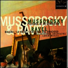 라벨: 볼레로, 죽은 왕녀를 위한 파반느, 무소르그스키: 전람회의 그림 (Ravel: Bolero, Pavane pour une infante defunte, Mussorgsky: Pictures at an Exhibition) - Lorin Maazel