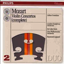 모차르트 : 바이올린 협주곡 전곡, 합주협주곡 (Mozart : Violin Concertos No.1 -5, Sinfonia Concertante K.364) (2CD) - Arthur Grumiaux