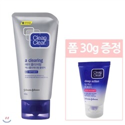 클린앤클리어 에이클리어링 엑스폴리에이팅 클렌저 150g (딥 액션 폼 30g 증정)
