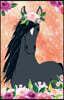 Bullet Journal for Horse Lovers Black Beauty in Flowers: 162 Numbered Pages with 150 Dot Grid Pages, 6 Index Pages and 2 Key Pages in Easy to Carry 5.