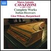 Glen Wilson 카바초니 외: 이탈리아 리체르카레 전집 (Marco Antonio Cavazzoni: Complete Works Italian Ricercars)