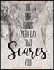 Do one thing everyday that scares you, Mix 90P Dotted grid 20P Lined ruled, Inspiration quote journal, 8.5x11 in, 110 undated pages: Quote journal to