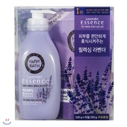 해피바스 라벤더 에센스 릴렉싱 바디 클렌저 500g+250g 리필증정