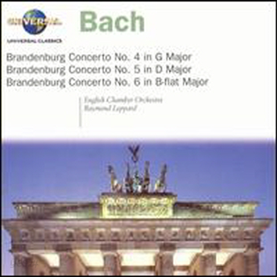 바흐: 브란덴브루크 협주곡 4, 5, 6번 (Bach: Brandenburg Concertos Nos4, 5 &amp; 6)(CD) - Raymond Leppard
