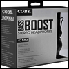 Coby - Coby Cvh-802-Wht Bass Boost Stereo Headphones W/Mi