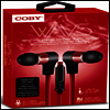 Coby - Coby Cve-130-Red Wavs Metal Tangle Free Earbuds W/