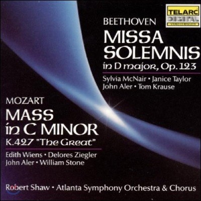 Robert Shaw / Sylvia McNair 베토벤: 장엄미사 / 모차르트: 대미사 (Beethoven: Missa Solemnis Op.123 / Mozart: Mass in C minor K.427 'The Great')