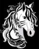 Bullet Journal Notebook for Horse Lovers Zentangly Horse Head: 172 Numbered Pages with 160 Graph Style Grid Pages, 6 Index Pages and 2 Key Pages in La