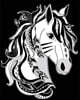 Bullet Journal Notebook for Horse Lovers Zentangly Horse Head: 172 Numbered Pages with 160 Dot Grid Pages, 6 Index Pages and 2 Key Pages in Large 8 X