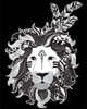 Bullet Journal Notebook for Animal Lovers Zentangly Lion Head: 172 Numbered Pages with 160 Dot Grid Pages, 6 Index Pages and 2 Key Pages in Large 8 X