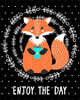 Journal Notebook Cute Fox Drinking Tea - Enjoy the Day 5: 172 Lined Numbered Pages with 3 Index Pages for Easy Organization in Large 8 X 10 Size for J