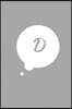 D: 6 x 9 Journal Notebook, Initial "D" Monogram Comic Book Bubble, Gray Cover, Blank Lined Journal (Diary, Daily Planner)