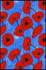 Journal Notebook Red Poppies on Blue: 110 Page Lined and Numbered Journal with Index Pages in Portable 6 X 9 Size, Perfect for Writing, Taking Notes,