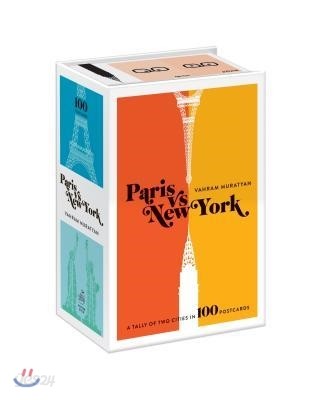 Paris Versus New York Postcard Box