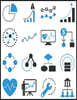 2017, 2018, 2019 Weekly Planner Calendar - 70 Week - Geek Out: Physics, Math, Diagrams, and Graphs, Blue - Black Bg