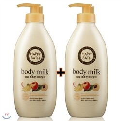 해피바스 정말 촉촉한 바디 밀크450ml+450ml기획