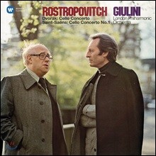 Mstislav Rostropovich 드보르작 / 생상스: 첼로 협주곡 - 로스트로포비치, 줄리니 [2 LP]