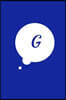 G: 6 x 9 Journal Notebook, Personalized Initial "G" Monogram Comic Book Bubble, Blue Cover, Blank Lined Journal (Diary, D