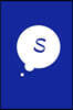 S: 6 x 9 Journal Notebook, Personalized Initial "S" Monogram Comic Book Bubble, Blue Cover, Blank Lined Journal (Diary, D
