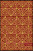 Notes: 6"x9" Blank Lined Page Notebook Oriental Golden Red Triangle Spiral Cross Frame Line Seamless Pattern Cover. Matte Sof