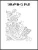 Drawing Pad: A drawing pad with over 100 high quality sheets of large sized (8.5 inch by 11.0 inch) drawing paper