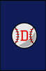 D: Baseball Monogram Initial 'D' Notebook: (6 x 9) Daily Planner, Lined Daily Journal For Writing, 100 Pages, Durable Mat