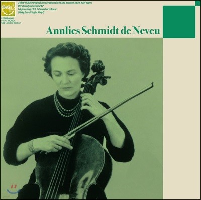 Annlies Schmidt de Neveu 안리스 슈미트 드 느뵈 미발표 녹음 1집 (Unissued Recordings Vol.1) [LP+CD]