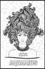 Color My Cover Horoscope Girl Journal - Aquarius: 100 Page 6 X 9 Ruled Notebook: Coloring Journal, Blank Notebook, Blank Journal, Lined Notebook, Blan