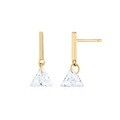 [NeeGee] 14K GOLD 스틱 삼각큐빅이어링