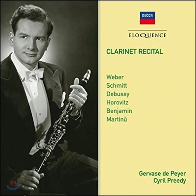 Gervase de Peyer 제르바즈 드 페이어의 클라리넷 리사이틀 (Clarinet Recital)