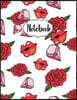 Notebook: Red Rose Lip Cover: Notebook Journal Diary, 2 inside patterns Notebook: Lined 60 pages and Blank No Lined 60 pages, To