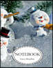Notebook: Dot-Grid, Graph, Lined, Blank Paper: Snow man: notebook journal, diary, 110 pages, 8.5" x 11"