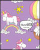 Sketchbook: Cute Balloon Unicorn: Book : 120 Pages of 8 X 10 Blank Paper for Drawing, Doodling or Sketching (Sketchbooks)